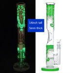14 inch tall glass water pipe hand-drawn - Image 2