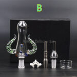Glass smoke pipe Titanium nail set Joint 14mm - Image 2