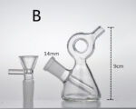 Small Glass water pipes mini Joint 14mm - Image 3