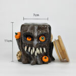 Handmade Ceramic Jar Tea Sugar Tobacco Storage jar Halloween - Image 5