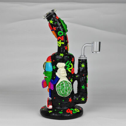 420 Cartoon Character Glass Dab Rig - Novelty Water Pipe