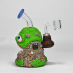 Cartoon Glass Bong Water Pipe with Quartz Bange