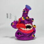 Cartoon Glass Bong Water Pipe with Quartz Bange