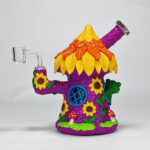 Cartoon Glass Bong Water Pipe with Quartz Bange - Image 3
