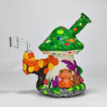 Cartoon Glass Bong Water Pipe with Quartz Bange - Image 5