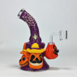 Cartoon Glass Bong Water Pipe with Quartz Bange