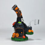 Cartoon Glass Bong Water Pipe with Quartz Bange
