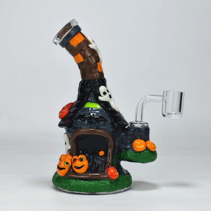 Cartoon Glass Bong Water Pipe with Quartz Bange