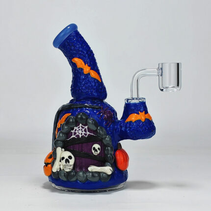 Cartoon Glass Bong Water Pipe with Quartz Bange